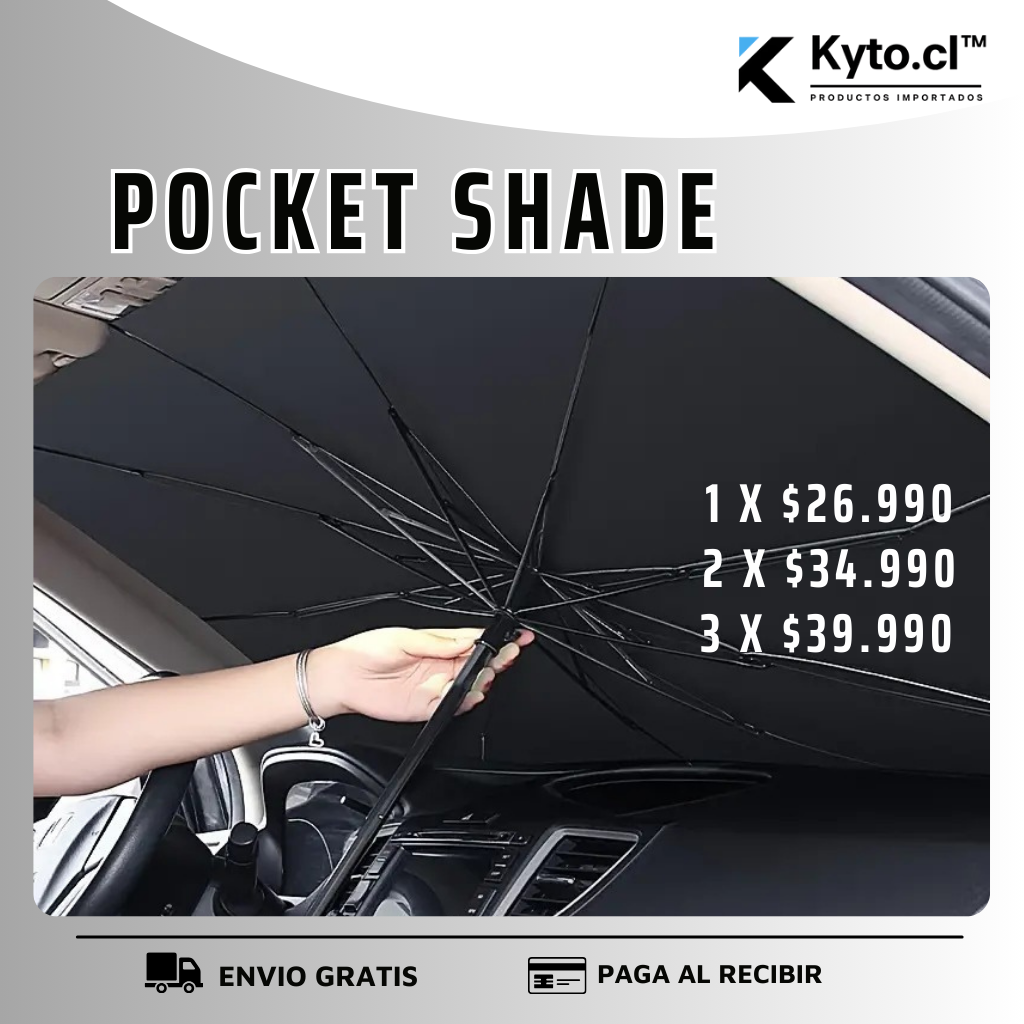 POCKET SHADE: Sombrilla para autos